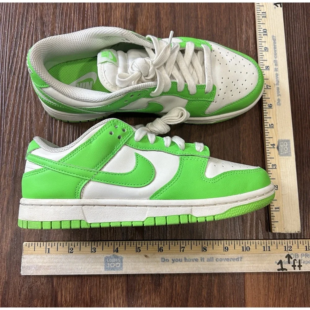 Nike Dunk Low Womens Size 7.5 White Green Strike Athletic Sneaker HV0842-133